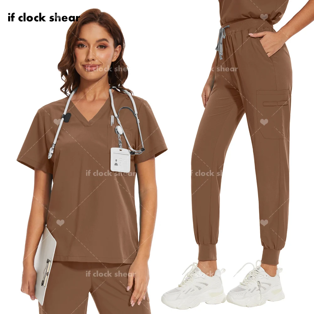 

Slim Fit Nurse Accessories Dental Clinic Medical Scrubs Uniform Women Surgical Sets Hospital Surgery Gowns Beauty Salon Workwear