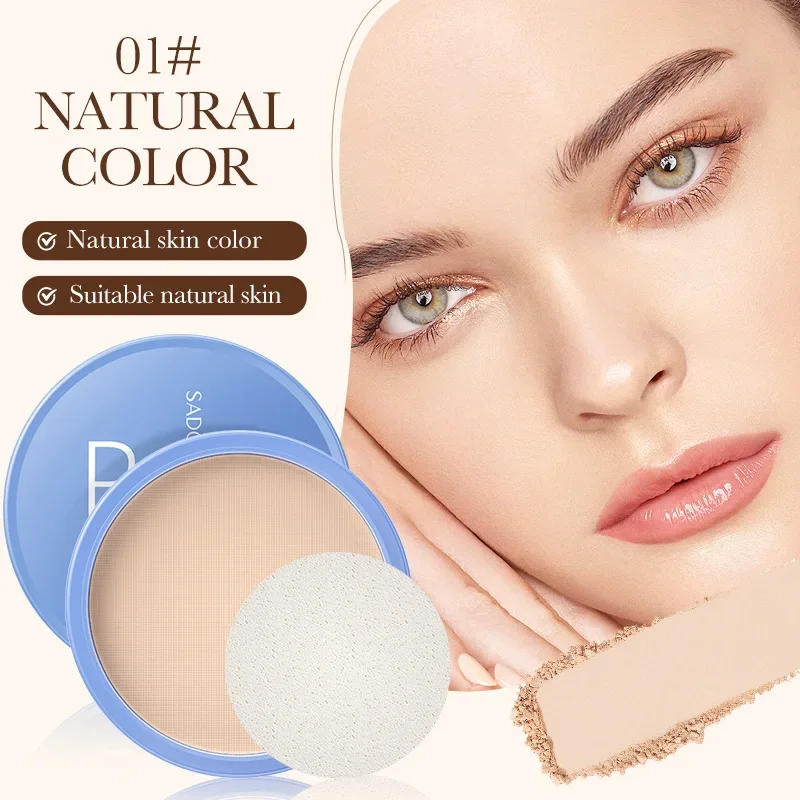 Full Coverage Pressed Make Up Face Powder Natural Lasting Makeup Powder Soft Mist Face Makeup Cosmetic Setting Compact Powder
