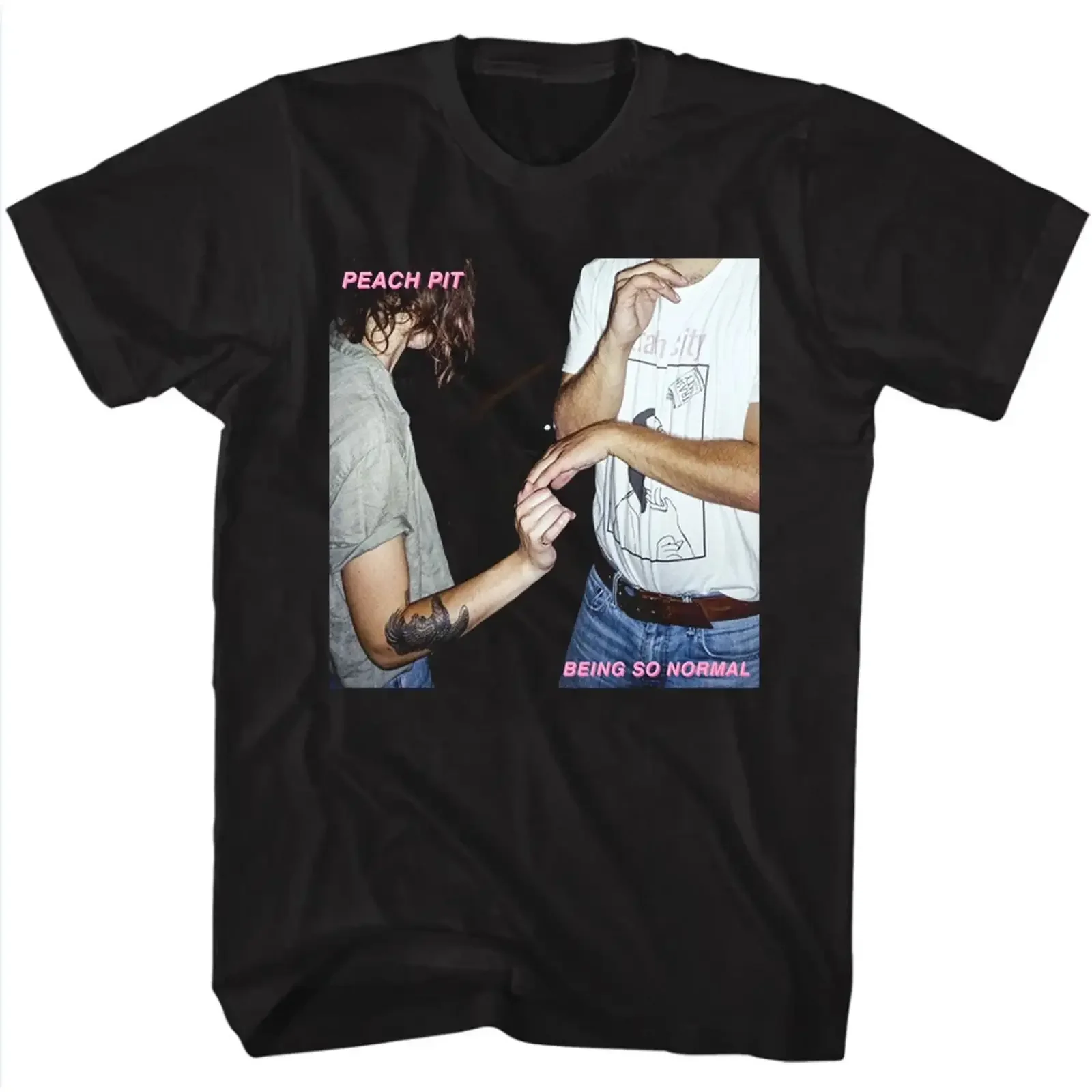 Peach Pit Band Being So Normal T shirt in black cotton full size S 5XL vintage Washed Top For Everyday Wear Breathable graphic