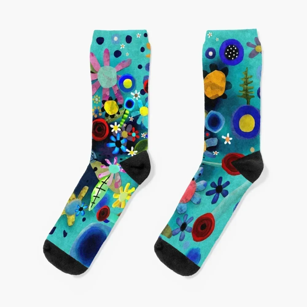 

Petersburg, Russia Blooming- Malachite green - Emerald Green Floral - Socks Stockings luxury Socks For Men Women's