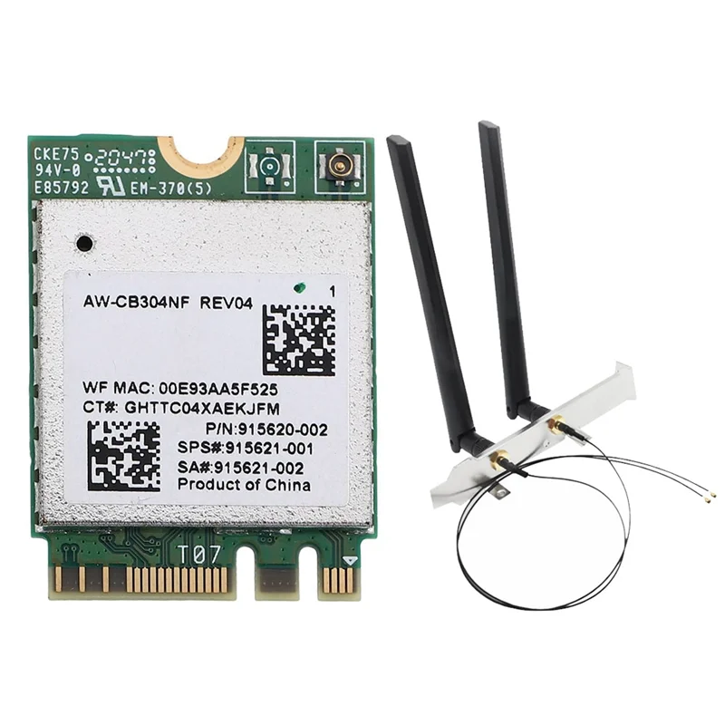 

AT82-Беспроводной модуль IPC для ноутбука RTL8821CE AW-CB304NF Wi-Fi-карта + комплект антенны 2X8DB 2,4G/5Ghz Bluetooth4.2 433 Мбит/с 802.11AC