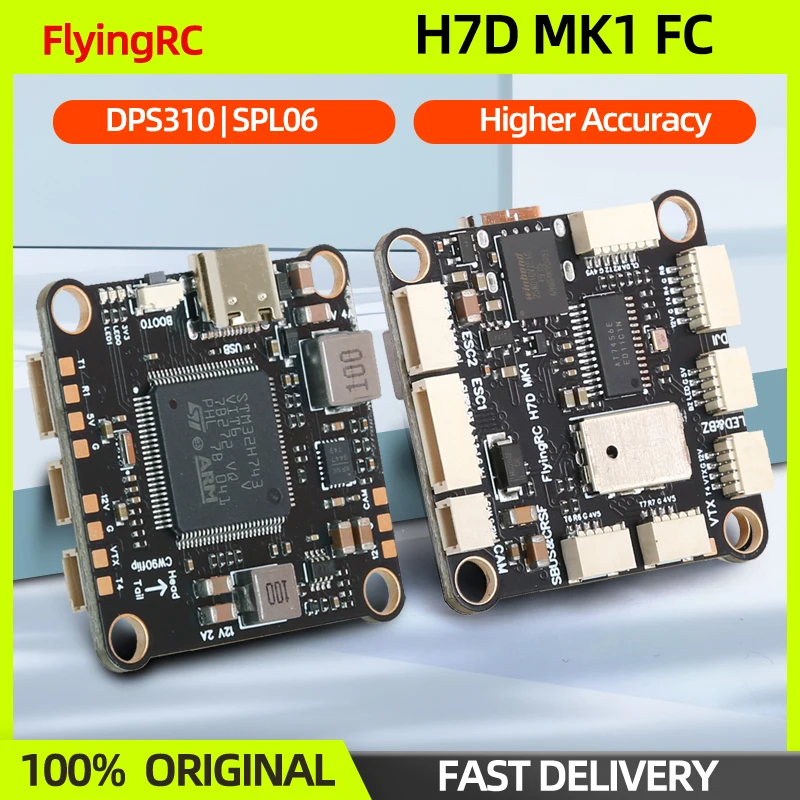 FlyingRC H7D MK1 H743 FPV Flight Controller FC DPS310/SPL06 Version Support Analog/Digital VTX BF/INAV/AP Firmware For FPV RC