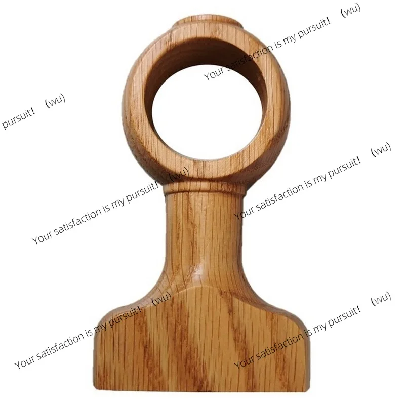 Old solid wood curtain rod Roman rod Curtain track accessories Single and double brackets Base fixed bracket Decorative head