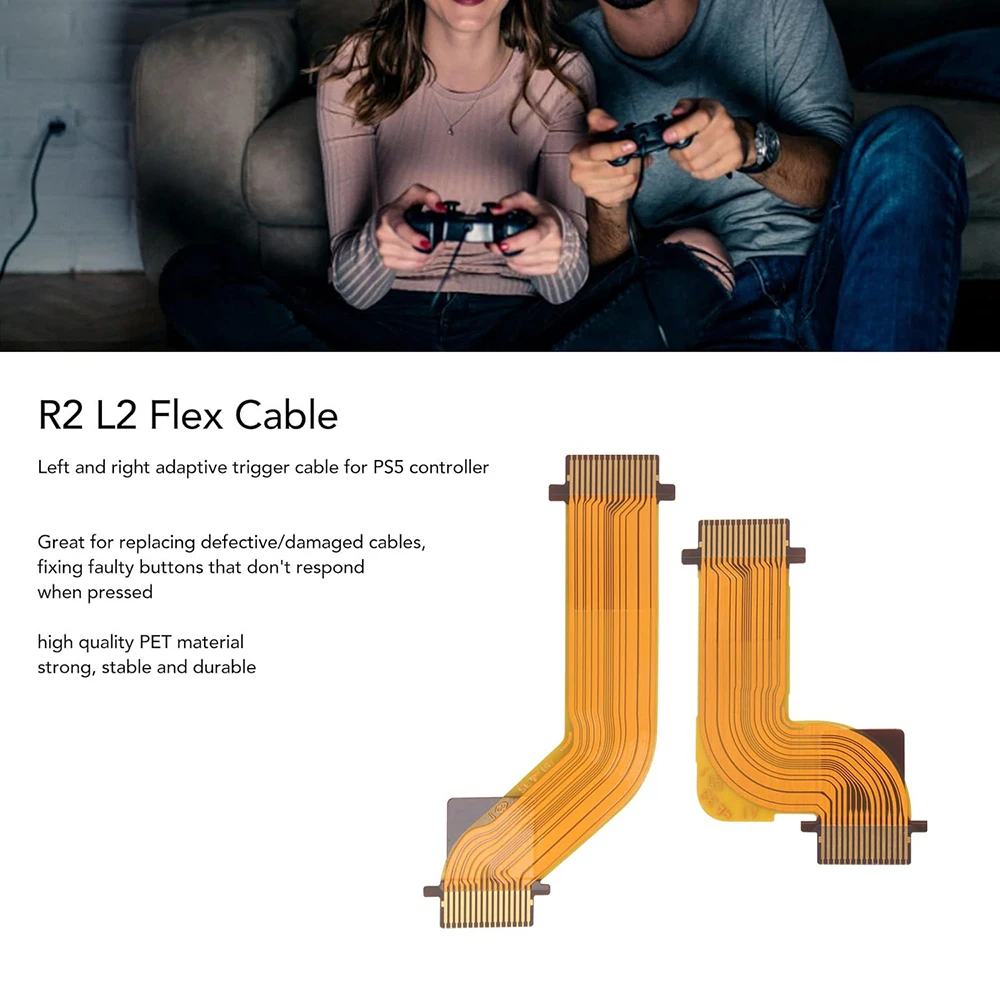 10 أزواج R2 L2 L1 R1 الزناد زر الشريط فليكس كابل استبدال ل Dualsense PS5 تحكم BDM-010 020 030 إصلاح أجزاء