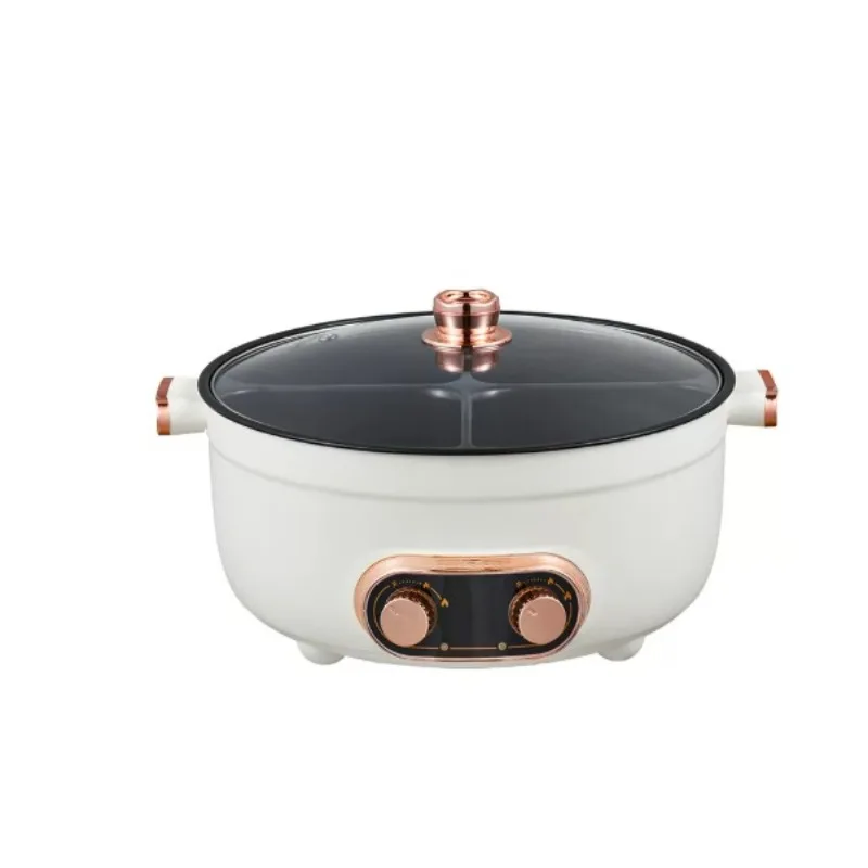6L Large Capacity 4-Grid Multi Cooker, Household Electric Hot Pot, Divided Cooking Pot for Family Party Meals