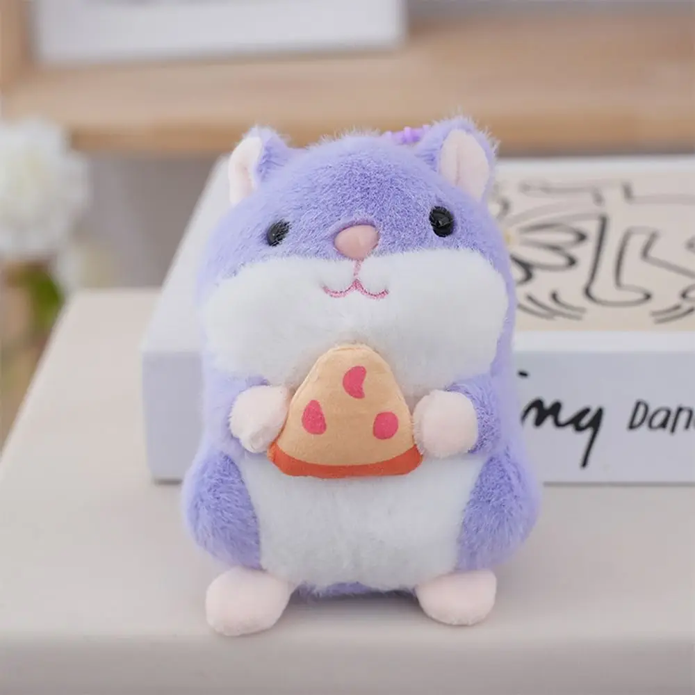 Kawaii Cartoon Hamster Keychian Pendant Hairry 13cm Backpack Pendant Multicolor Hamster Birthday Gift