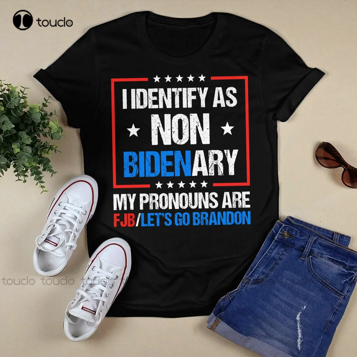 I Identify As Non Bidenary Biden T-Shirt Workout Shirts Women Custom Aldult Teen Unisex Digital Printing Tee Shirts Xs-5Xl New