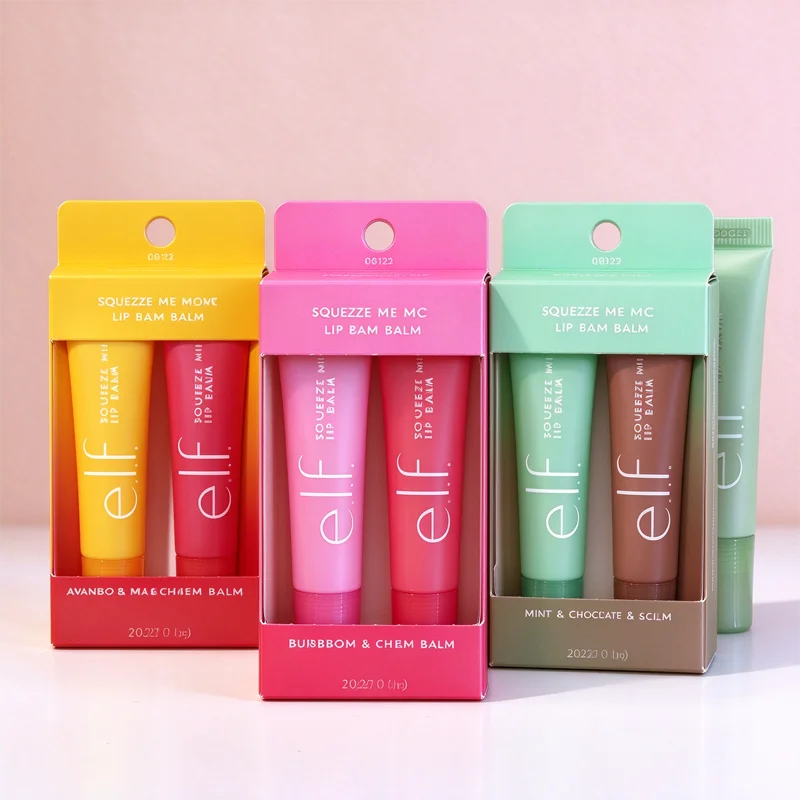 E.l.f. Squeeze Me More Lip Balm Duo Hydrating Lip Moisturizer for Dry Lips Fruit Scent Lip Care Kit Women Daily Lip Treat Gift
