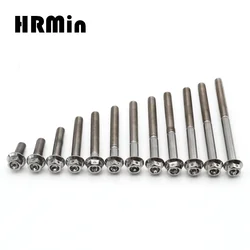 HRMin Gr5 titanium hex flange bolt screw  M6x45-80mm for Motorcycle racing car bycycle