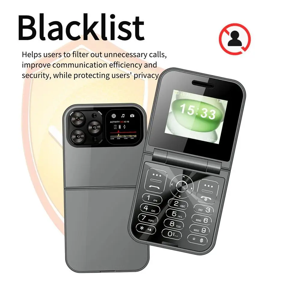 Mini neue Flip Handy FM Radio kleine Flip Handy Dual Sim GSM Speed Dial Magic Voice Kamera Blacklist mit MT6261 Chip