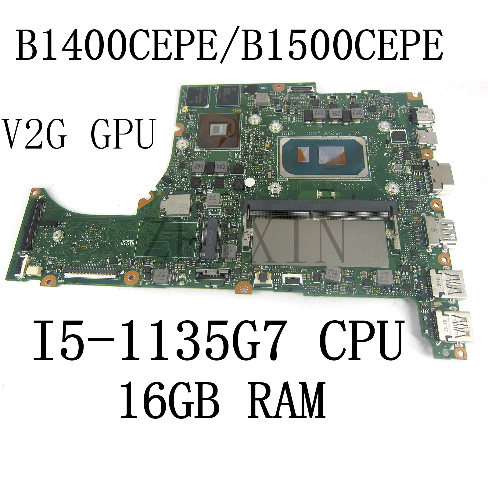 

Материнская плата для ноутбука ASUS B1400CEPE B1400C B1400CEAEY B1500CEAEY B1500CEPE I5-1135G7, процессор 16 ГБ ОЗУ V2G, материнская плата с графическим процессором