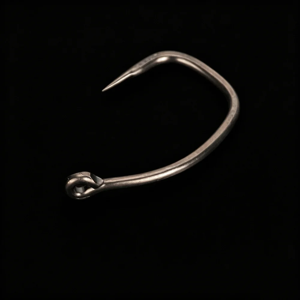 Hirisi 50/100pcs Coating High Carbon Stainless Steel Barbless Hooks Fishing Hook Fishing Tool Accessories 8030 – Detail 5