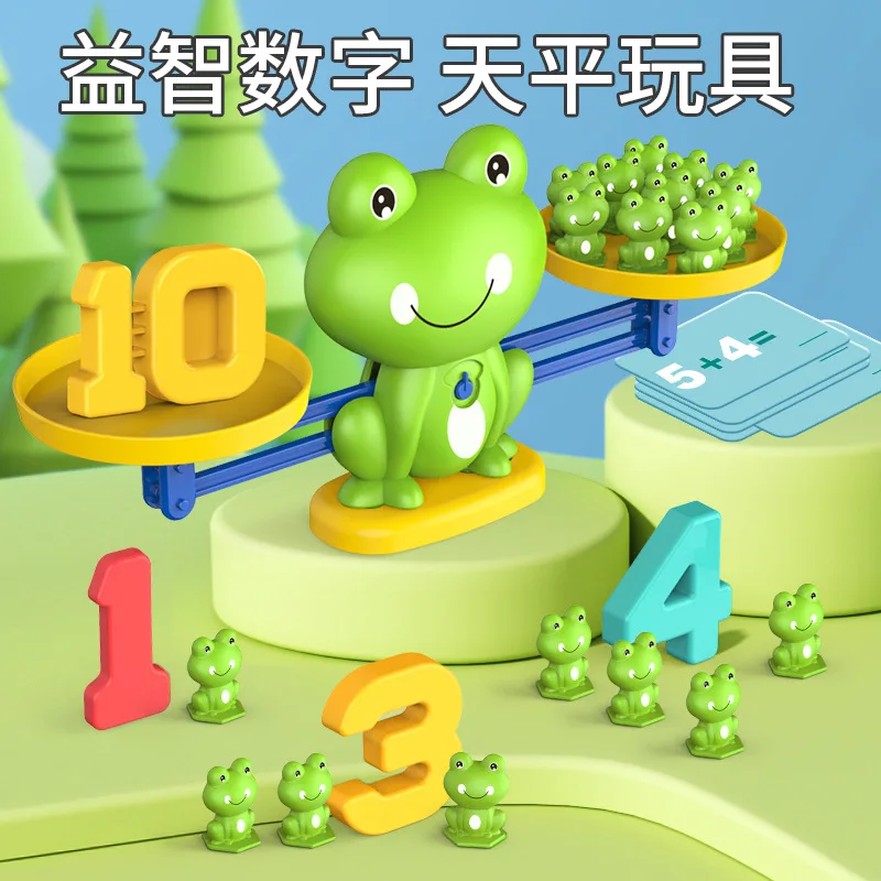 

Children's digital frog balance scale plus and minus early education enlightenment parent-child interactive tabletop toy