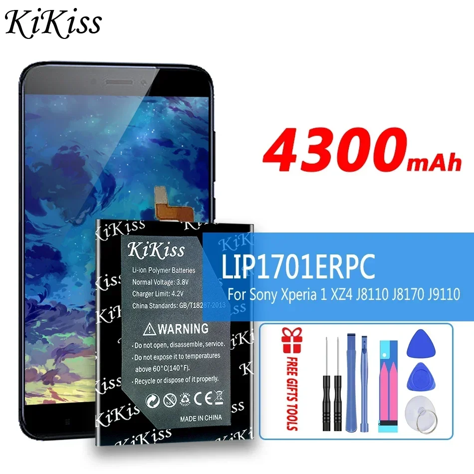 

Сменный аккумулятор KiKiss LIP1701ERPC для Sony Xperia 1 Xperia1 XZ4 J8110 J8170 J9110 J9150 SOV40, аккумуляторы для мобильных телефонов