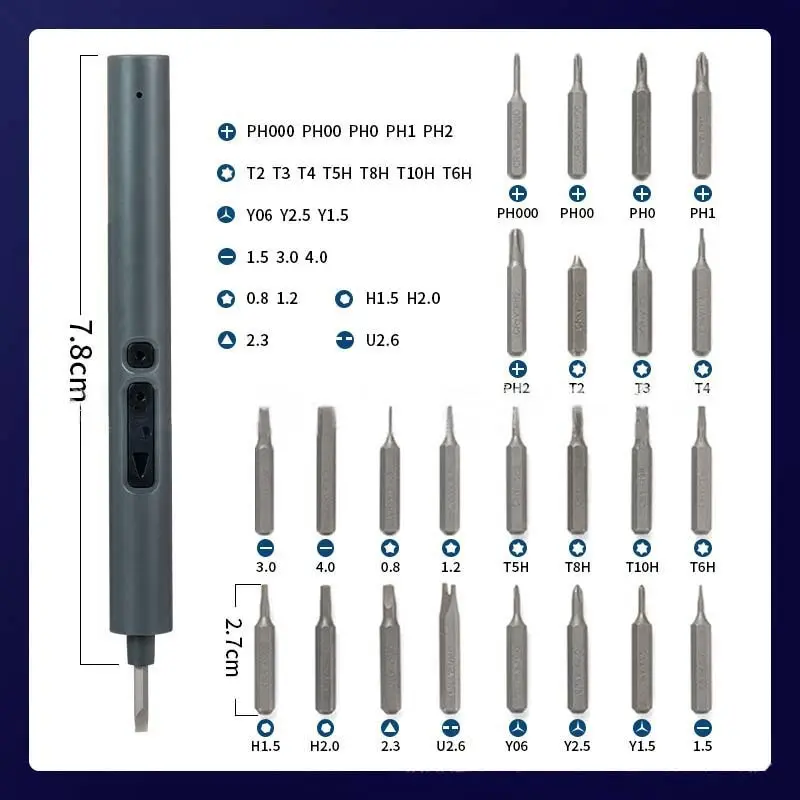 Electric Screwdriver Set Multi in One Charging Type High Torque Complete Set of Electric Screwdriver Tools Maintenance Worker