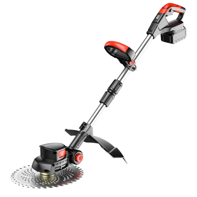 Cordless Electric Lawn Mower Handheld Grass Trimmer Rechargeable Li Ion Weed Wacker Garden Brush Cutter Edger Tool Home Yard view 2