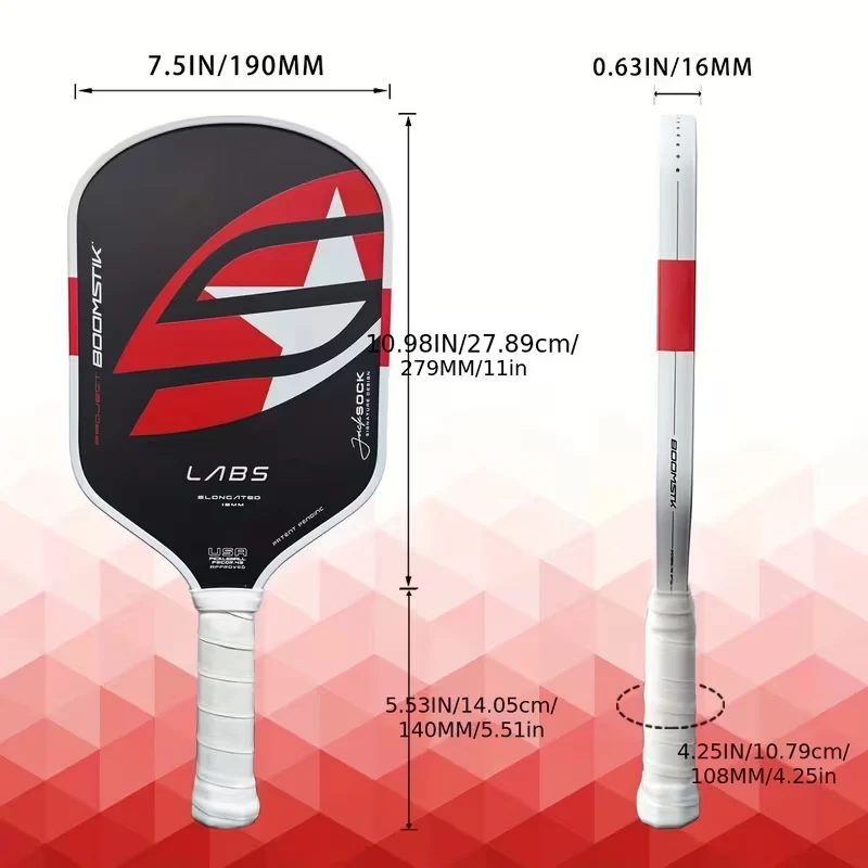 Boomstik clone corpo largo Allungato EVA Power Schiuma circostante Epp Core Pagaia da pickleball in fibra di carbonio