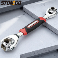 52 in 1 Socket Wrench Set Non Slip Handle Rotating Design 8 to 19mm Universal Multi Functional Tool for DIY and Repair