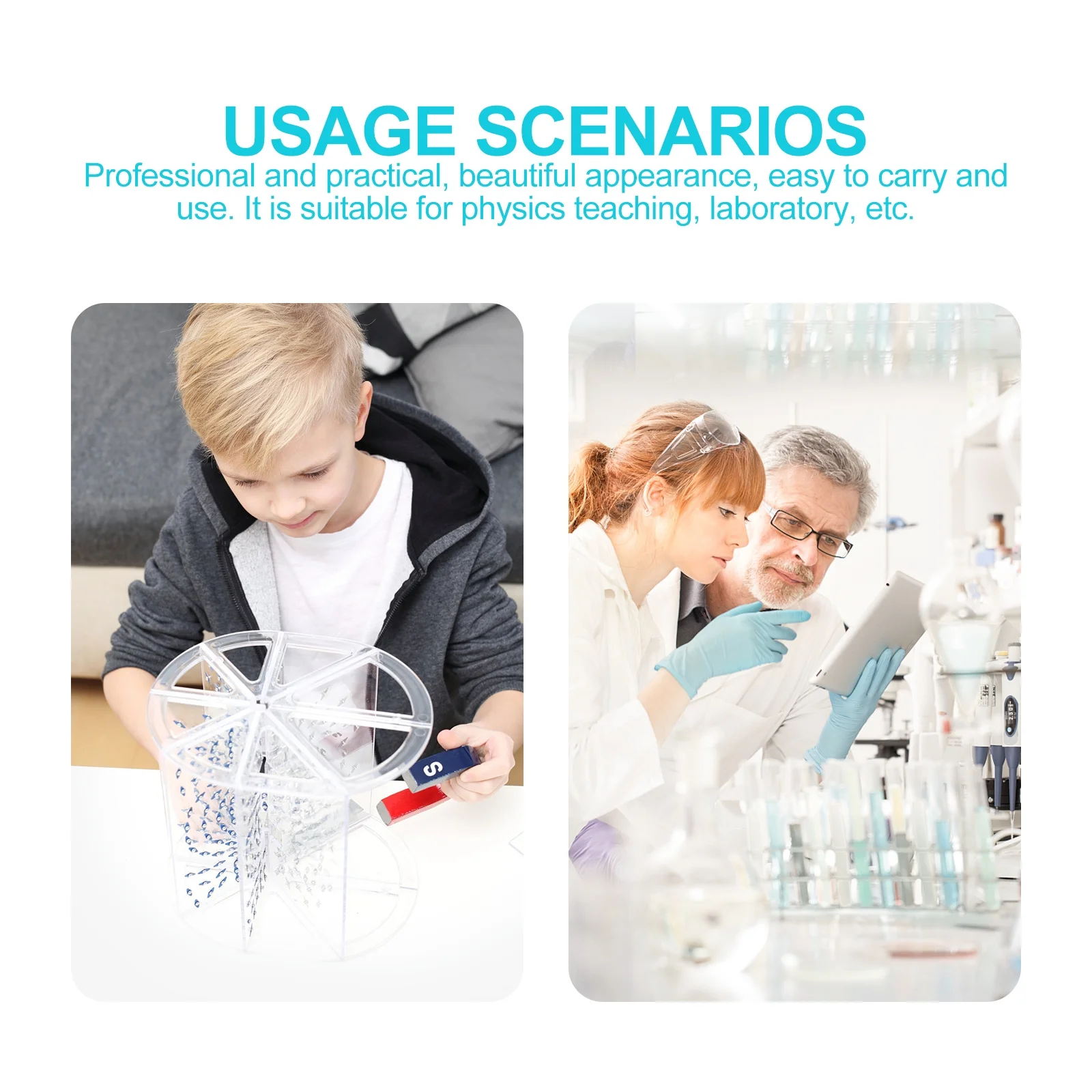 

2Sets Electrostatic Experiment Kit Glass Stick Silk Cloth Physical Experiment Tools for Junior School Physics Teaching
