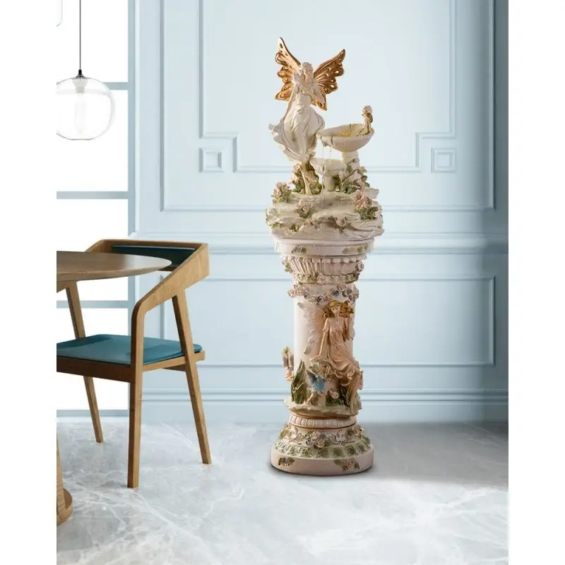Flowing water fountain ornament living room floor-to-ceiling large home decoration