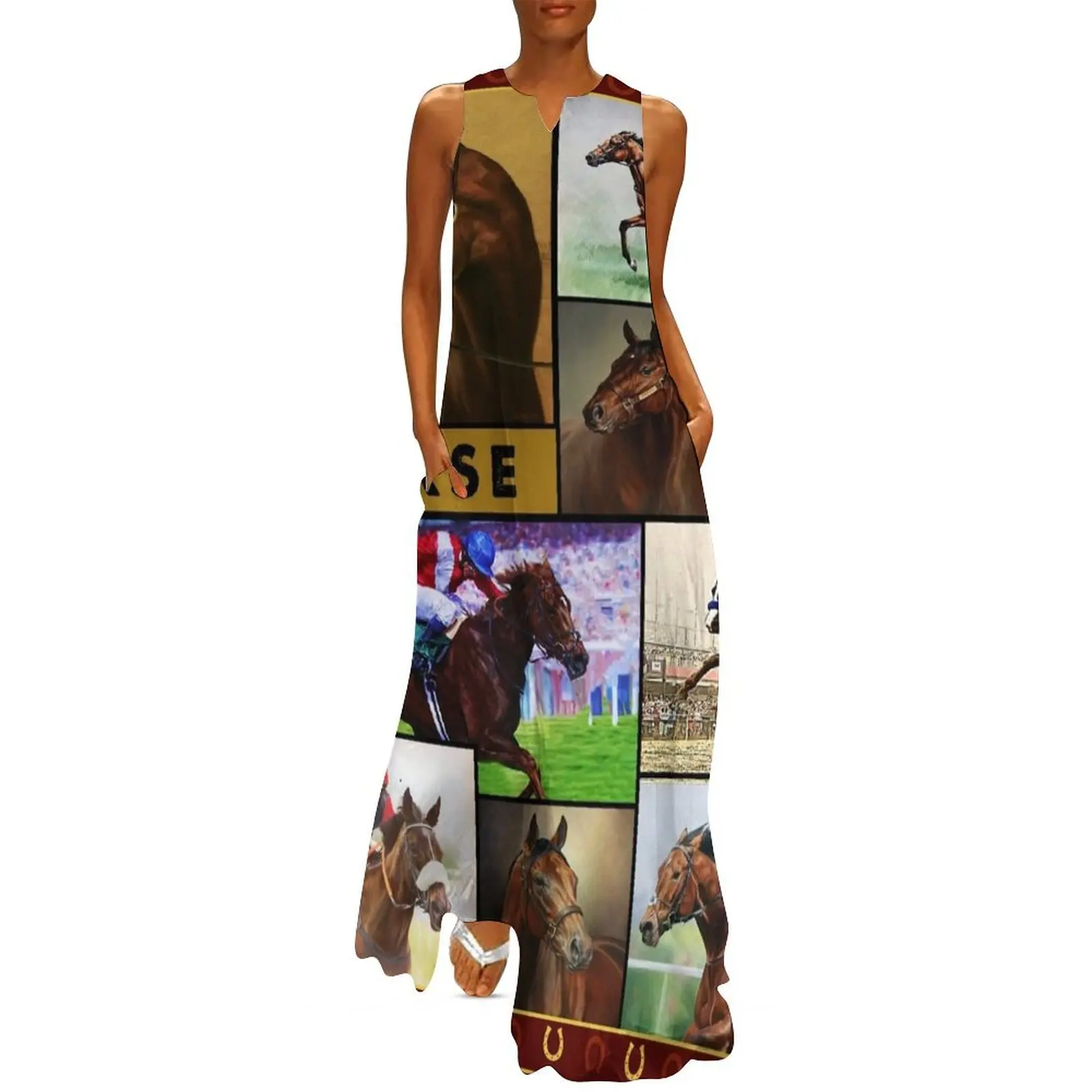 

Horse Racing All Season Blanket Long Dress long dress women summer luxury woman party dress