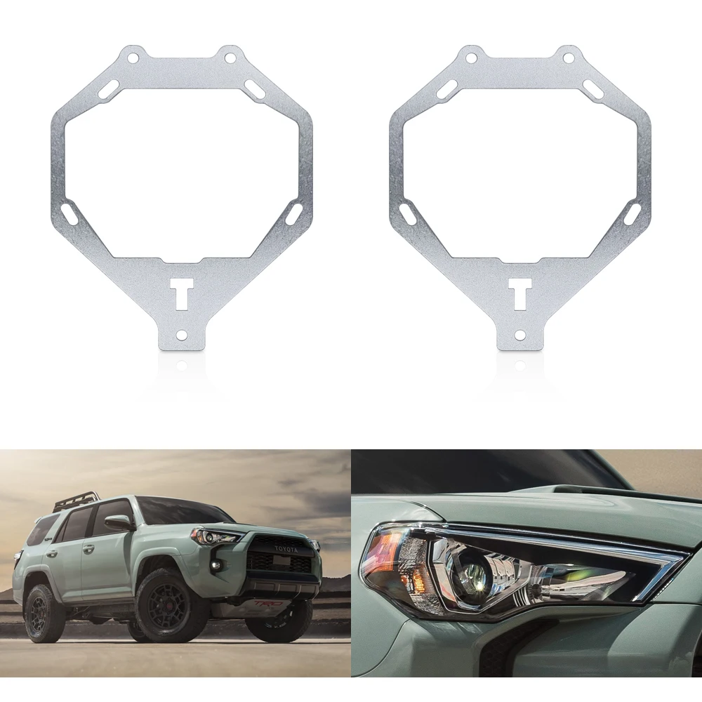 

Taochis Car-Styling Adapter Frame Headlight Bracket for toyota 4 runner 2013-2021 low beam Hella 3R G5 5 Projector Lens