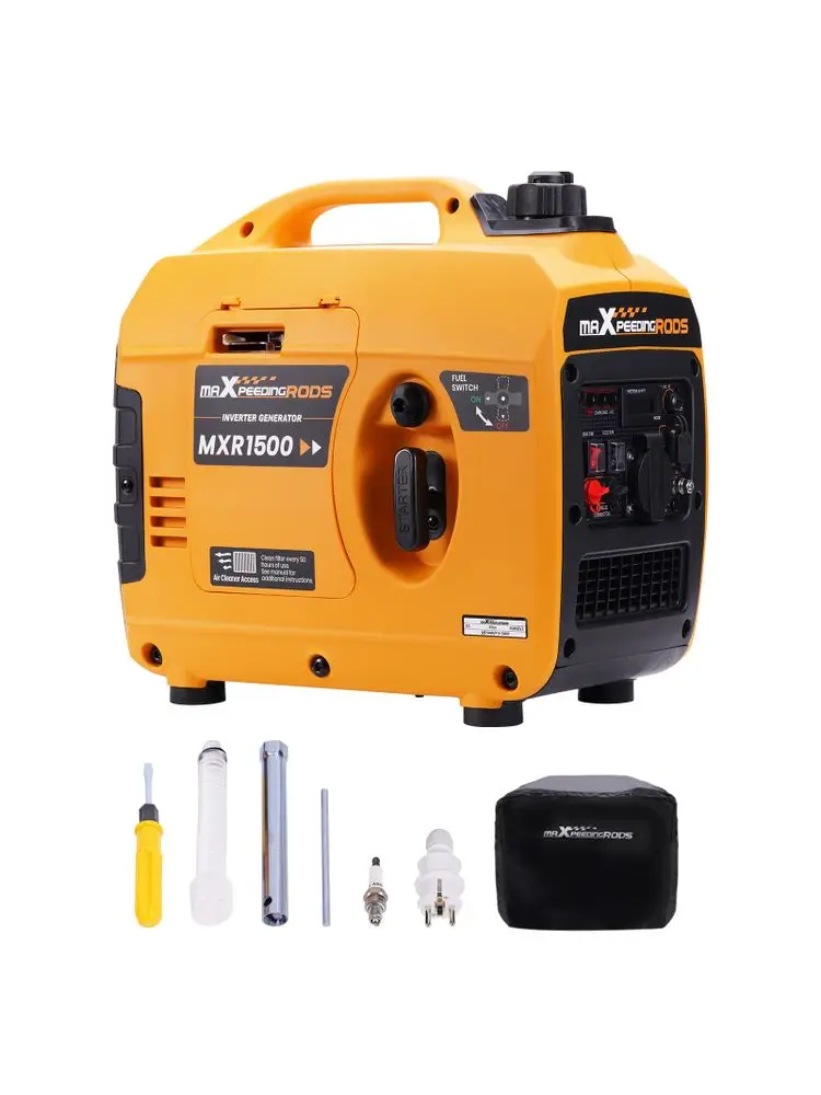 MAXPEEDINGRODS 1200 W Inverter-Generatoren Tragbarer benziniger leiser Generator Tragbarer Stromgenerator für Wohnmobile