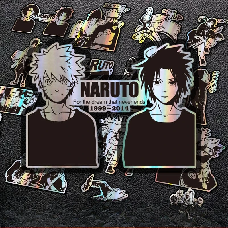 

Наруто Узумаки Наруто Учиха Саске Харуно Сакура Креативные нежные наклейки Модные и универсальные водонепроницаемые наклейки с героями мультфильмов