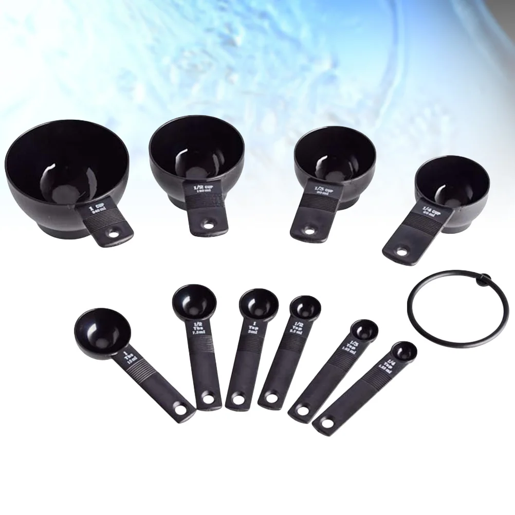 

10pcs Measuring Spoons Set Food Grade Material For Baking Cooking Kitchen Gadgets Stacking Design Easy Clean Measuring Cup