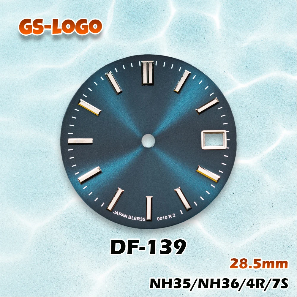 قرص أشعة الشمس عالي اللمعان 28.5 ملم لـ NH35/NH36/4R/7S | شعار GS | إكسسوارات تعديل ساعة رجالية عالية الجودة #5