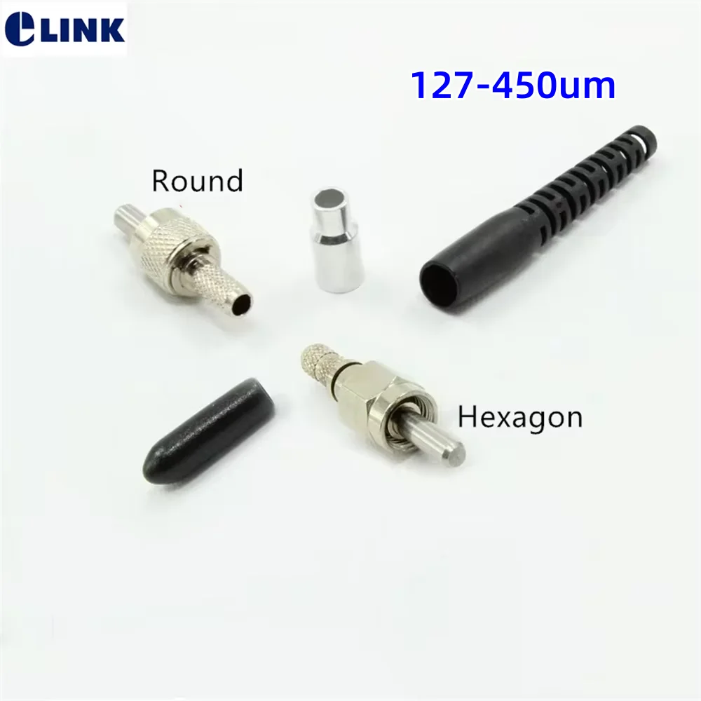 

SMA fiber optic connector kits Metal ferrule 127um 130um 200um 230um 330um 430um 200um SMA905 can be customized FTTH ELINK 10pcs