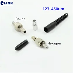 Kits de conector de fibra óptica sma virola de metal 127um 130um 200um 230um 330um 430um 200um sma905 pode ser personalizado ftth elink 10 peças