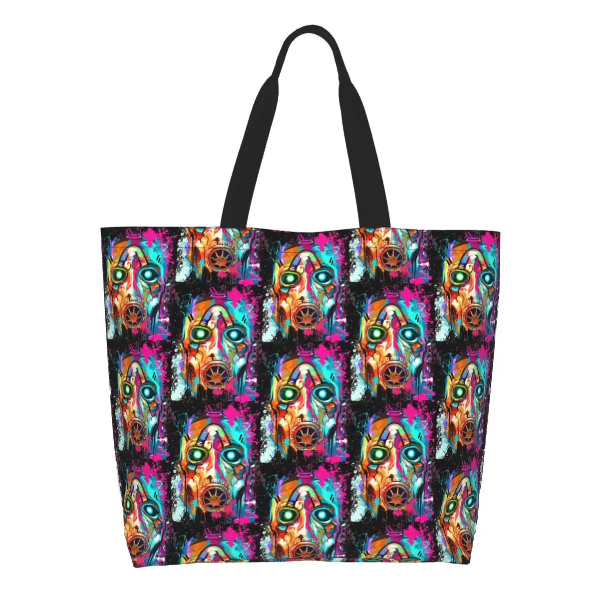 B-Borderlands Shooting Game Gaming Shopping Tote Bag Canvas Large Capacity Shoulder Bags Shopper Grocery Handbag for Women