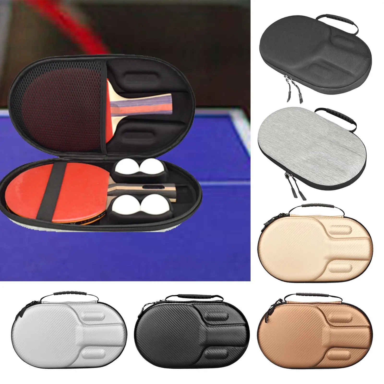 

Table Tennis Paddle Case Zipper Sports Accessories Outdoor Racket Protector