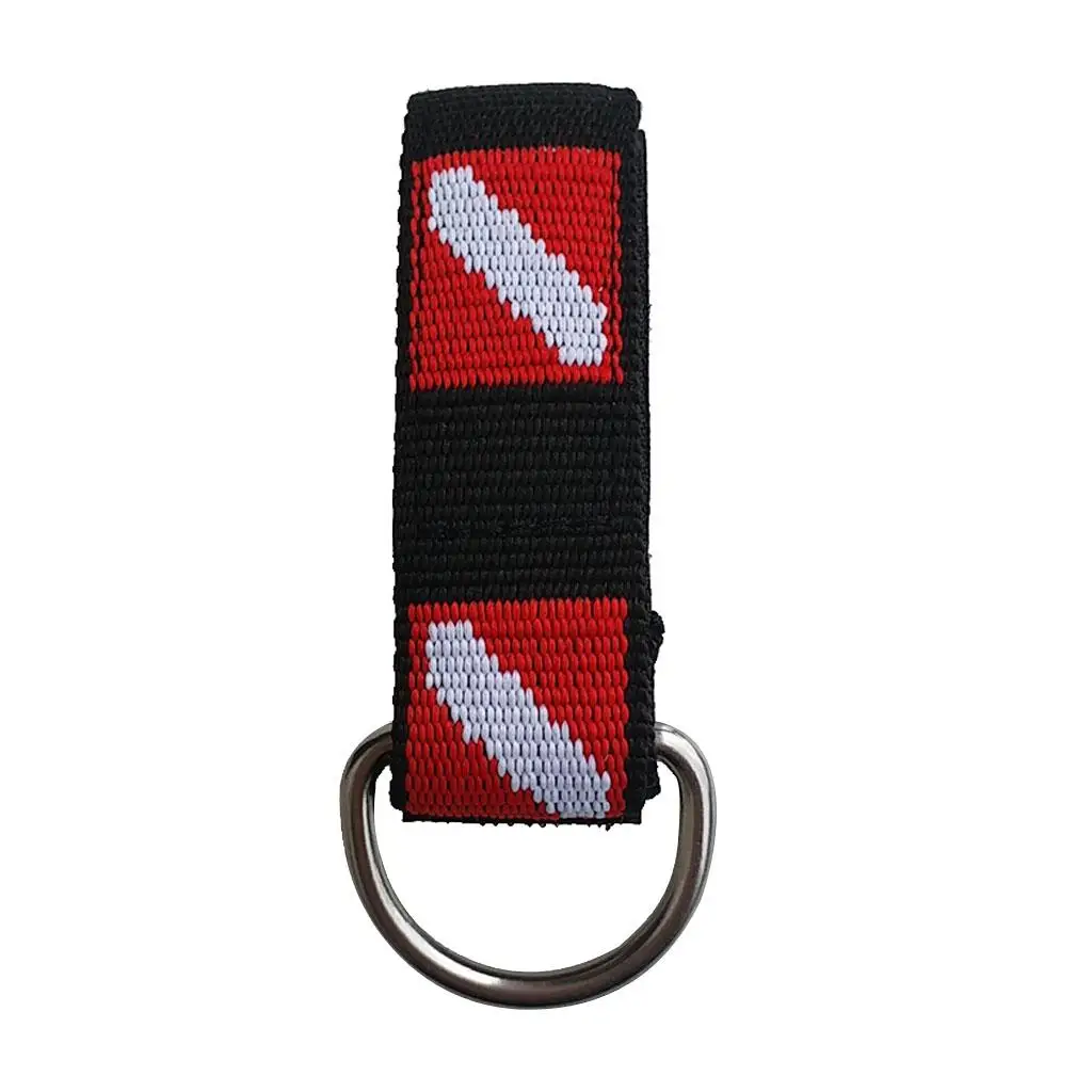 35cm/13.8'' Scuba Diving Wrist Band Strap Webbing with Sticker Black Red