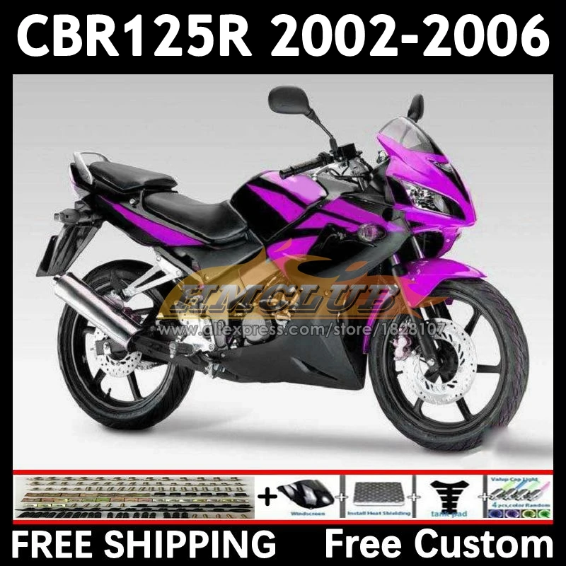 +Tank For HONDA CBR-125R CBR125RR CBR 125 125R 91No.154 CBR125R 02 03 04 05 06 125CC pink black 2002 2003 2004 2005 2006 Fairing