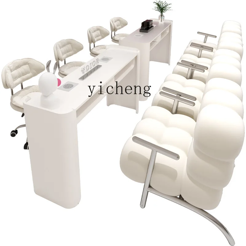 Zc Nail Table and Chair Set High Power Second Generation Vacuum Cleaner Nail Table Stone Plate Nail Table