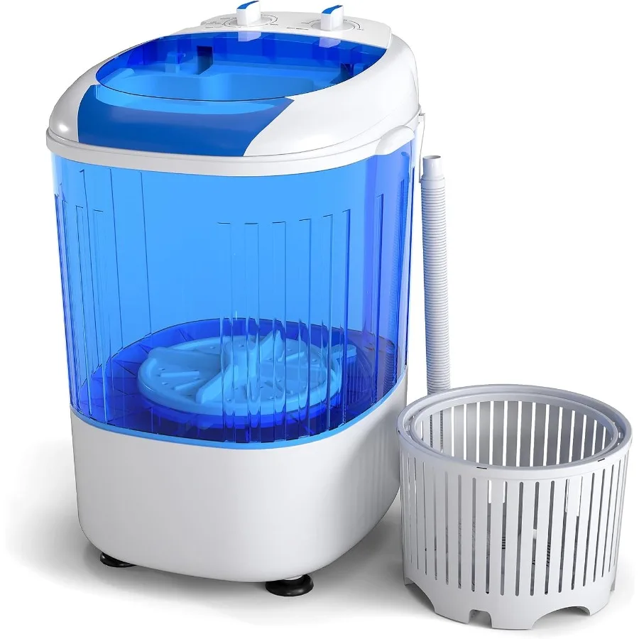 

Мини-портативная стиральная машина емкостью 5,5 фунтов с компактной конструкцией, вращающейся ванной и сливным шлангом для эффективных решений для стирки в А