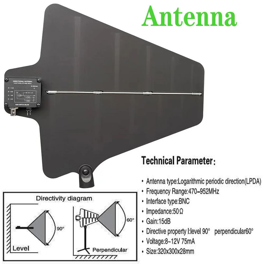 AXT600 UA874 نظام توزيع هوائي خفيف الوزن محمول مقسم إشارة ميكروفون لاسلكي إشارة معززة الطيف #5