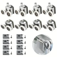 23mm/25mm Shower Door Rollers Zinc Alloy Double-Wheel Sliding Shower Door Roller Bearing Wheel Runners Replacement