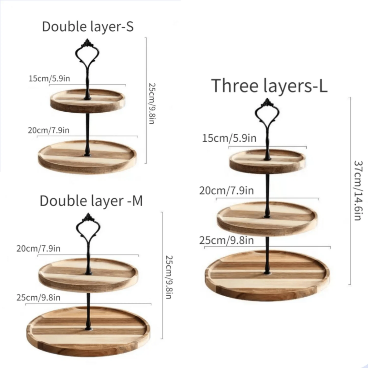 Multi-layer Paper Cupcake Stand, Tea Party Wedding Party Birthday Display Stand, Dessert Table, Display Rack, Acacia Wood For We