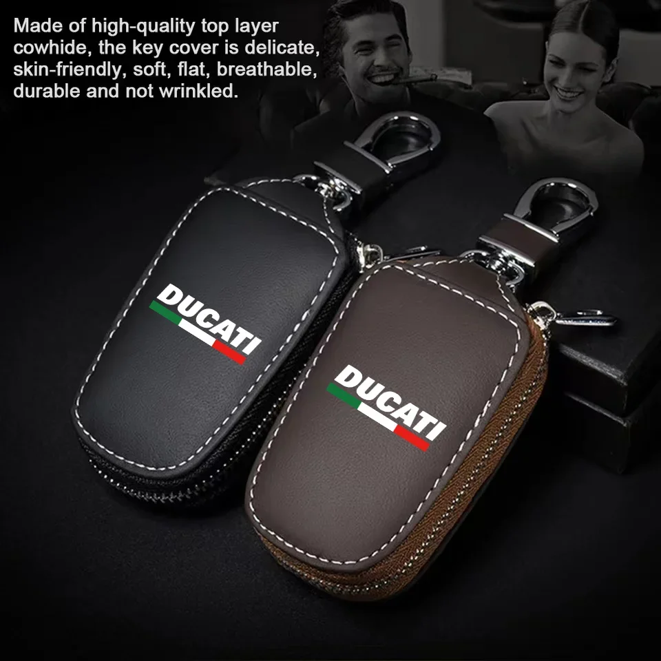 PU Car Remote Key Case Cover Shell keychain protect For Ducati 796 795 821 Monster 696 400 Car Accessories