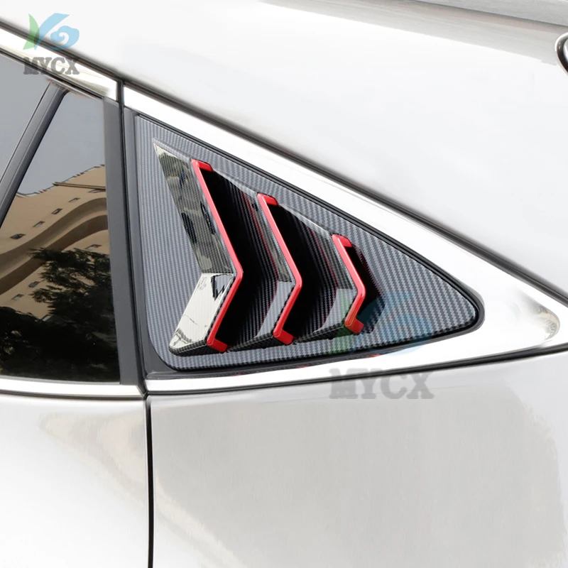 

For Toyota Harrier 2022 Sedan New 2PCS ABS Carbon Fiber Car Window Triangle Trims Styling