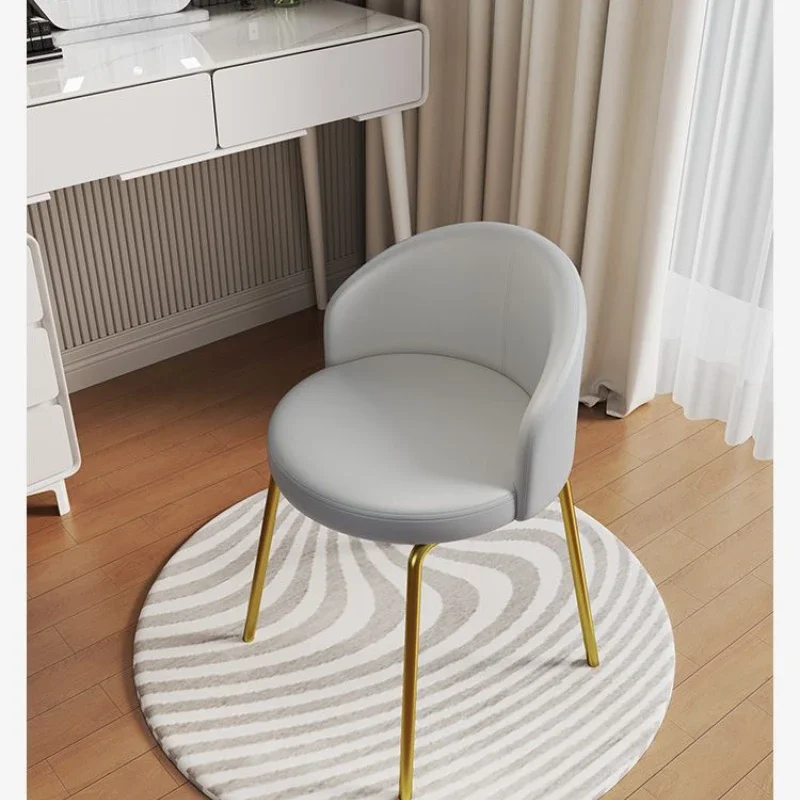 Cosmetic stools household Nordic luxury ins leisure dining chairs modern minimalist nail backrest chair dressing stool Furniture