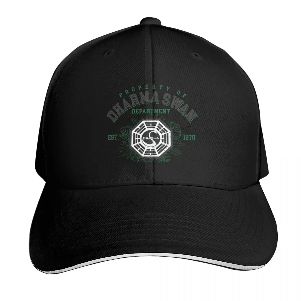 Property of Dharma Swan Department Baseball Cap Curved Brim Classic Fit Low Profile Unstructured Unisex for Men Women