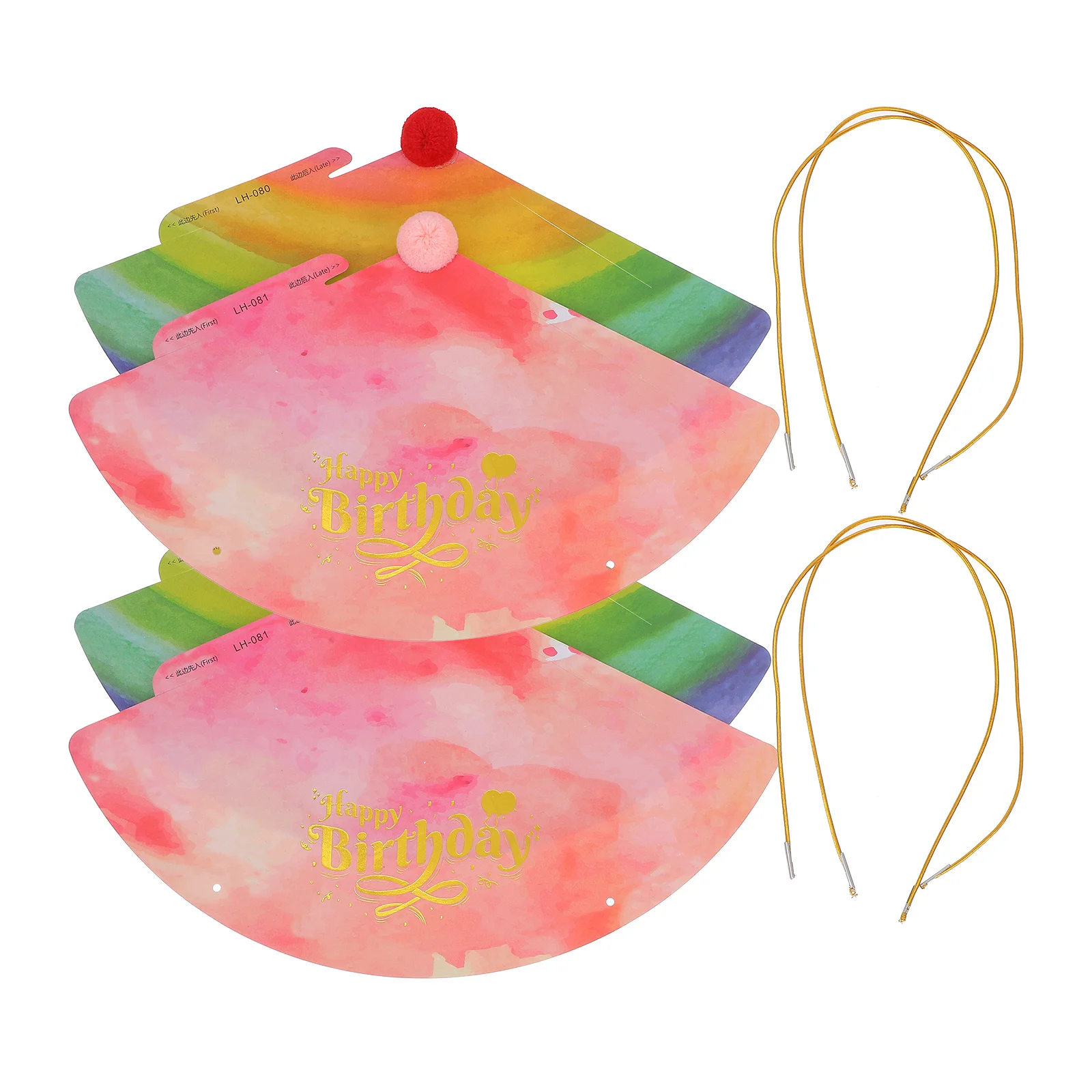 

4 Pcs Birthday Hat Lightweight Comfortable Party Hats Small Cone Paper Celebration Decorations Festive Atmosphere