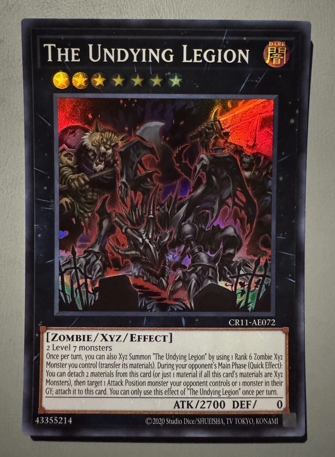 

Yugioh KONAMI Duel Monsters CR11-AE072 The Undying Legion Super Rare Asian English Collection Mint Card