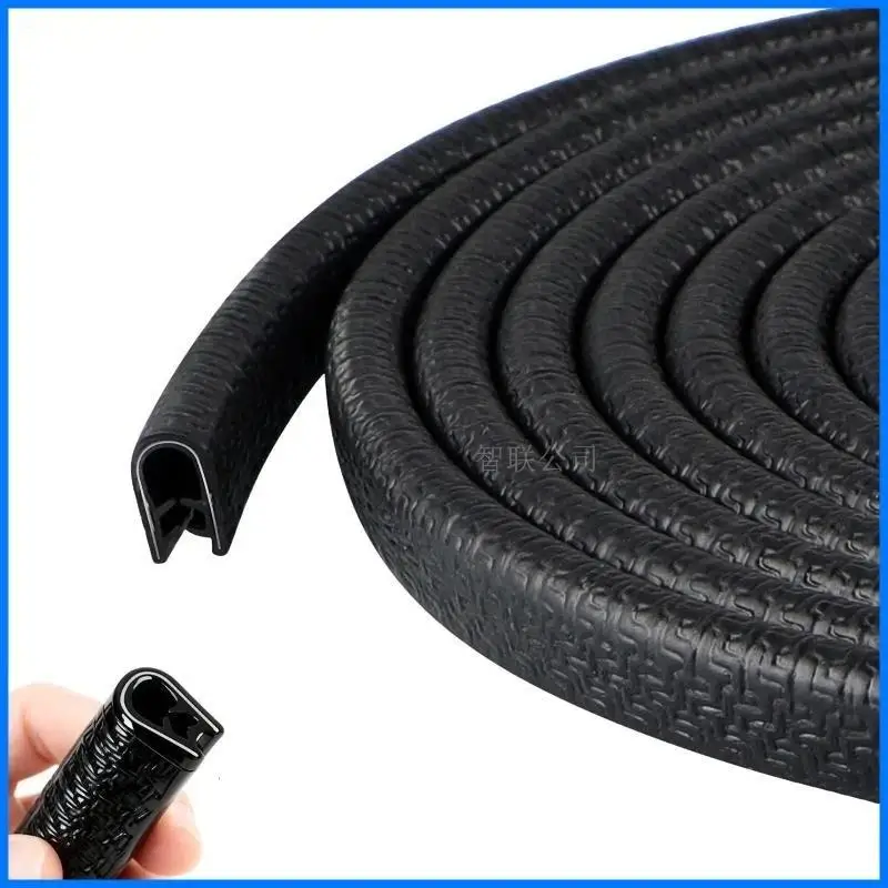 New Durable PVC Rubber Car Door Seal Strip Sound Insulation Waterproof For Auto Edge Protection Noise Reduction