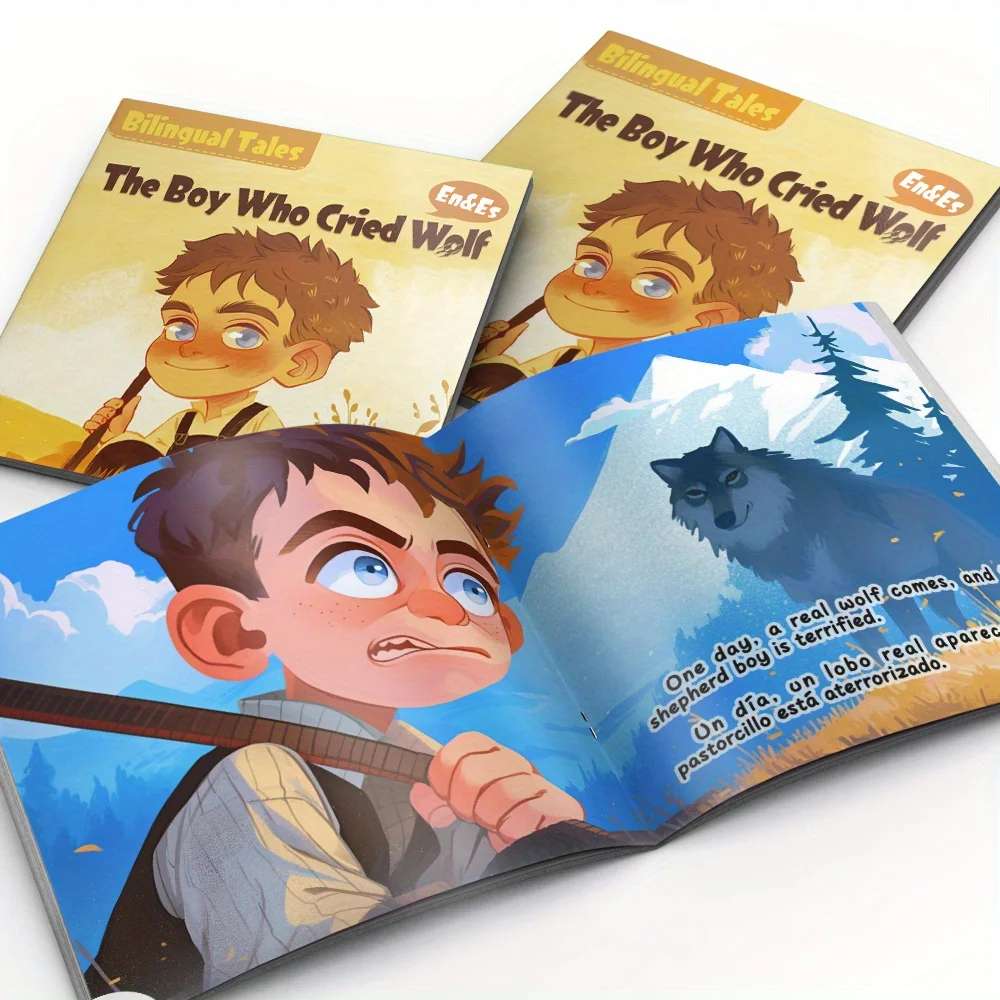 Bilingual Tales: The Boy Who Cried Wolf, Classic Fable Storybook for Kids
