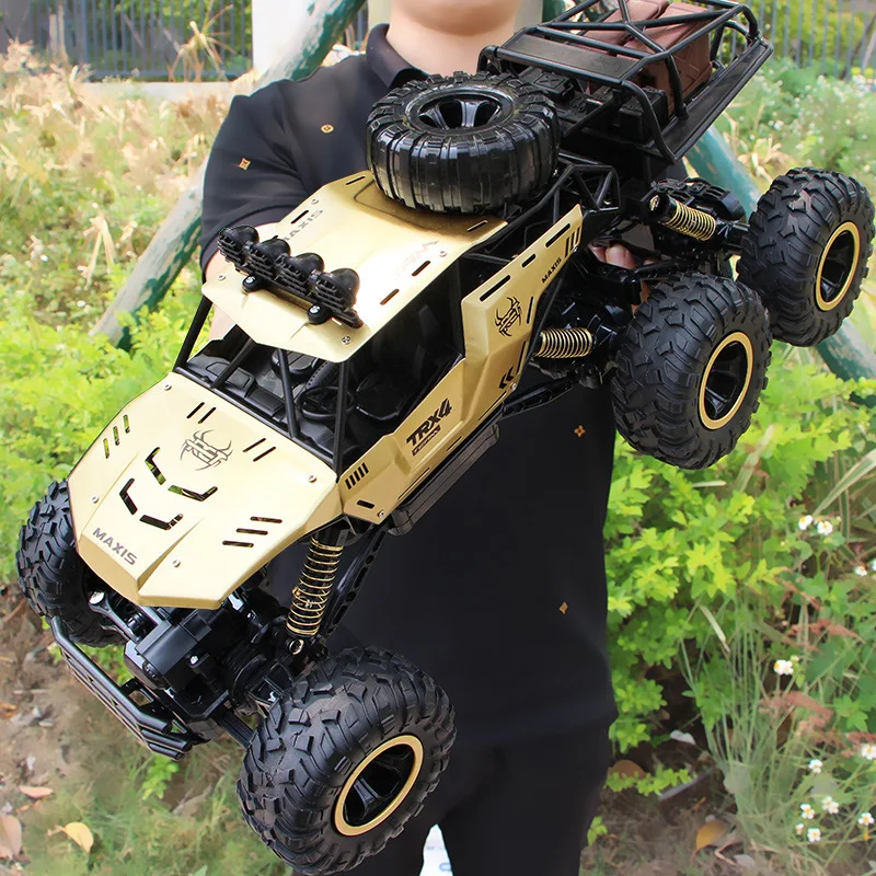 Super Large Alloy Four-Wheel Drive Off-Road Vehicle, Rechargeable High-Speed Six-Wheel Climbing Vehicle, Remote Control Car